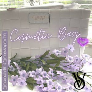 Victoria’s Secret White Woven Cosmetic Bag